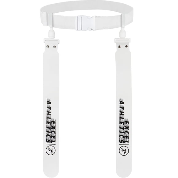 Set de Cinturón Ajustable para Fútbol Bandera Excel Athletics, 1 Cinturón y 2 Banderas (Blanco)