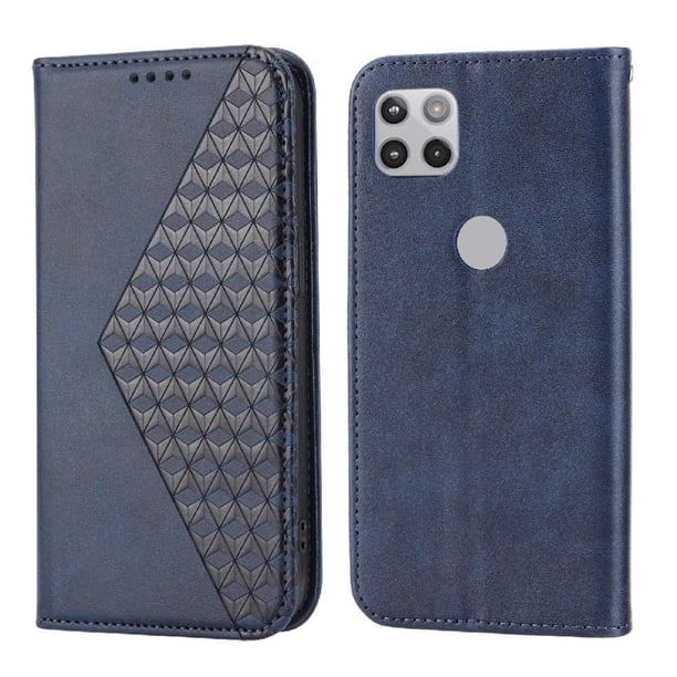 Funda Flip FOXDOCK para Motorola Moto G Stylus 5G 2021 , Estilo Billetera con Diseño Rombo, Correa de Mano y Soporte, Uso Diario