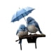 thumbnail image 5 of Bluebird plano 2D con escena de paraguas, decoración de estaca de jardín, césped acrílico, fácil de instalar, letrero creativo para patio, estaca para, 5 of 5