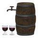 thumbnail image 3 of Escala 1:12 Casa De Mu?ecas En Miniatura Barril De Vino Modelo 1 Barril 2 Copa De Vino Tinto, 3 of 5