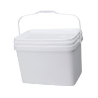 Bothyi - Cubo Rectangular De 10 L, Cubo Multiusos Para Limpieza Del Hogar, Jardinería, Acampada, Color Blanco