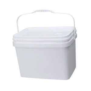 Bothyi - Cubo Rectangular De 10 L, Cubo Multiusos Para Limpieza Del Hogar, Jardinería, Acampada, Color Blanco