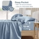 thumbnail image 4 of Juego de sábanas Comfort Spaces, 100% algodón, color azul, 3 piezas, 4 of 9