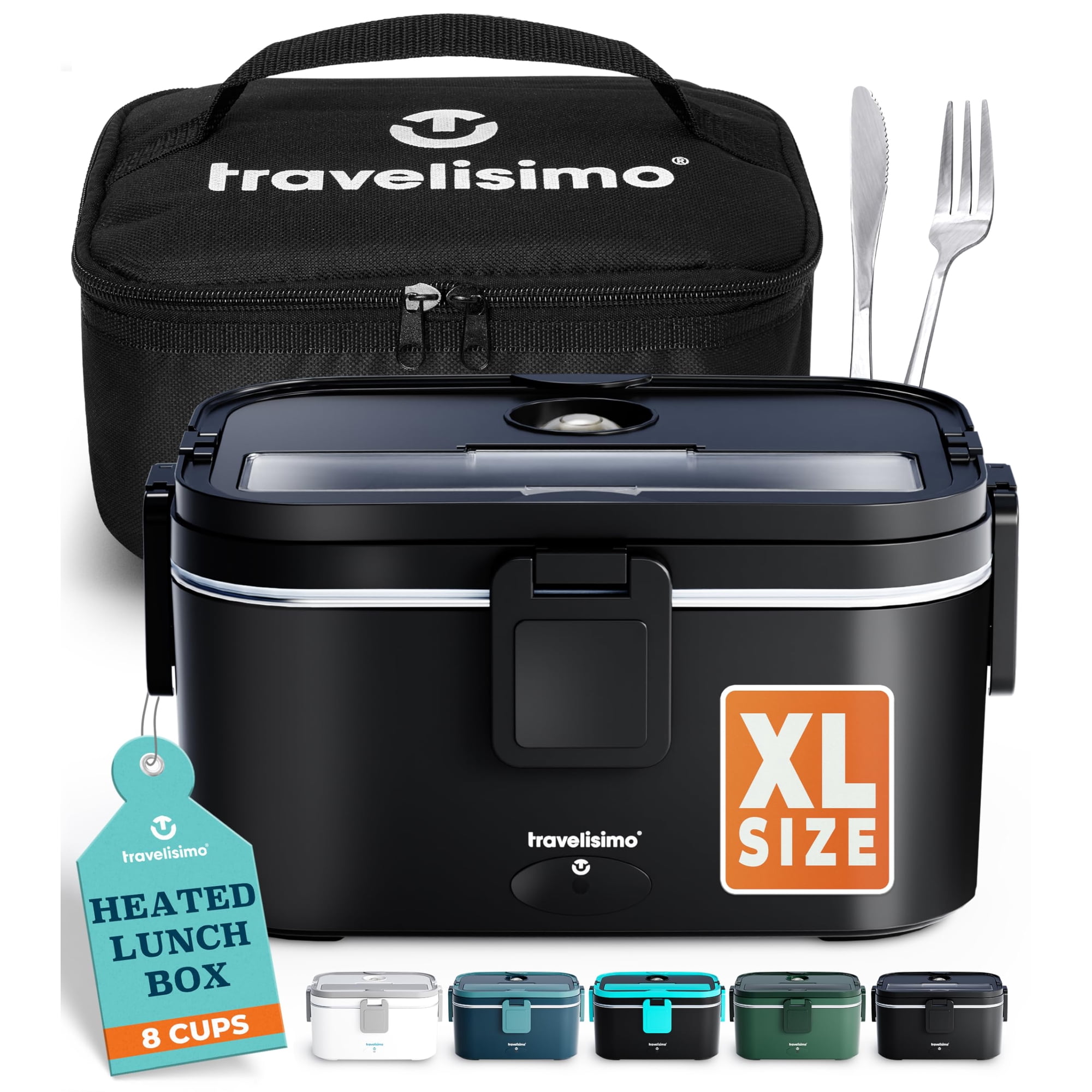 Fiambrera Eléctrica Travelisimo, Extra Grande, 1,8 L, 100 W, 8 Tazas