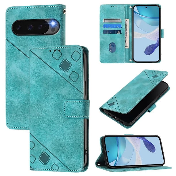 Funda Cartera para Google Pixel 10 Pro XL 5G con Soporte y Ranuras, Resistente a Golpes y Rayones Verde