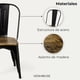 thumbnail image 2 of Silla Comedor Tolix De Metal Negra Con Asiento De Madera Oscura, 2 of 8