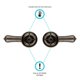 thumbnail image 3 of Manijas para grifo Dura Faucet DF-RKC-ORB bronce aceitado, 3 of 6