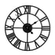thumbnail image 1 of Reloj De Pared Grande Redondo Moderno De Metal Negro 50 Cm, 1 of 9