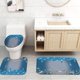 thumbnail image 2 of 4Pcs Bathroom Shower Curtain Set, Sparkling Diamond-Pattern Bathroom Curtain With 12 Hooks, Bathroom Non Slip Rugs, Toilet Cover Mat, Bathroom Partition, Room Decor, 2 of 3