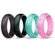 thumbnail image 1 of Anillo de silicona para mujer, diseño ergonómico y transpirable, talla 7, alianza de boda de silicona para mujer, 5,7 mm de ancho y 2 mm de grosor., 1 of 7