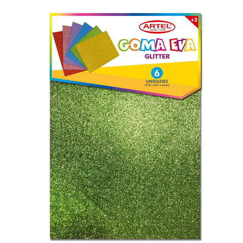 Goma Eva Glitter 1 Un Artel