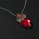 thumbnail image 5 of Conjunto de joyas HEIKLN Descendant Gold Tiara con corona de corazón rojo, 5 of 7