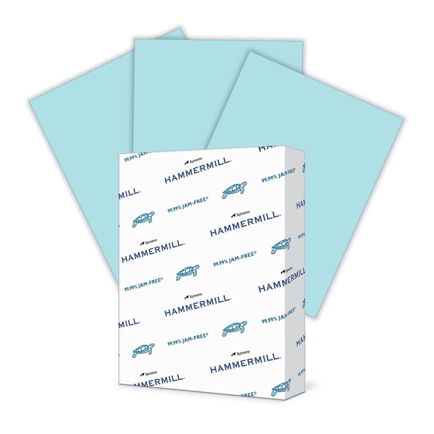 Impresora Azul Hammermill De Papel Coloreado De 20 Libras, 8,5 X 11, 500 Hojas