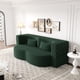 thumbnail image 1 of Modern Floor Sofa with 2 Pillows,Convertible Teddy Fabric Foam-Filled Sleeper Sofa Bed,15" Full Size Folding Mattress for Living Room,Guest Bed,Playroom,no assembly required,Green, 1 of 2