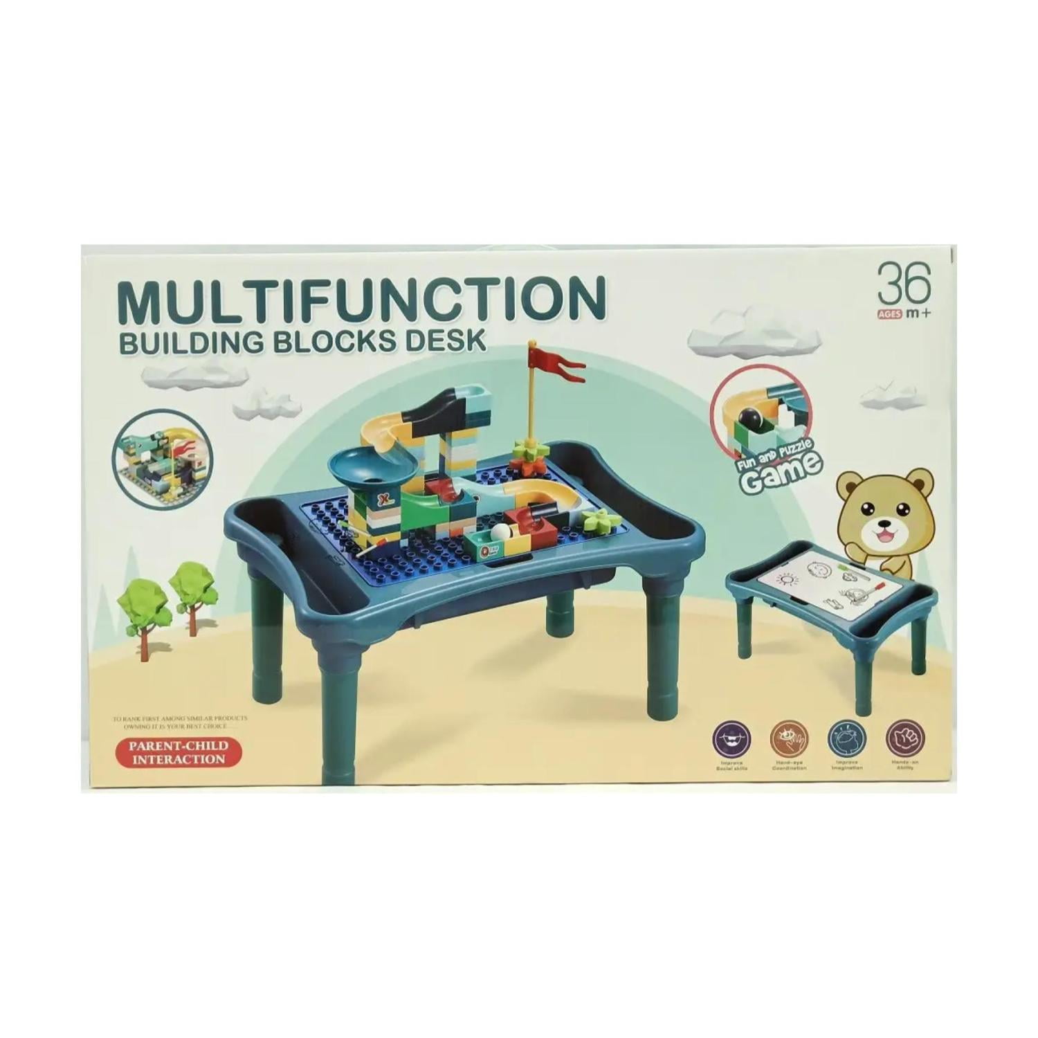 Total Upgrate - Juguete Mesa Interactiva 2en1 Dibujos Construccion Infantil