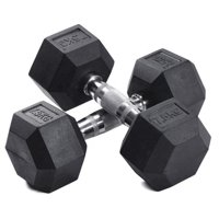 Inaltum Fitness - Par Mancuerna Hexagonal Caucho Goma Crossfit Funcional 7.5Kg