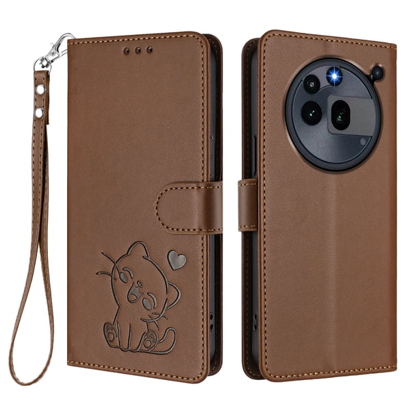 Funda Billetera Magnética para Nothing Phone 3A Pro, Marrón