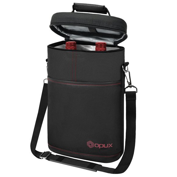 Portabotellas Opux para 2 Botellas, Aislado e Impermeable, Negro