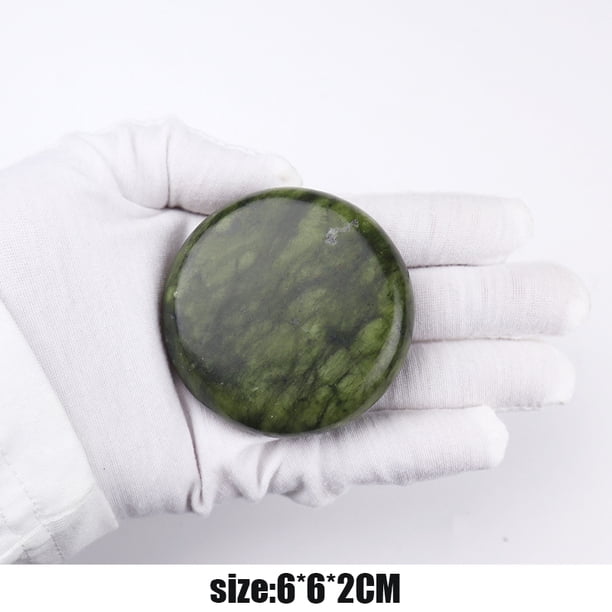 1PC Massage Hot Stone Natural Green Jade Hot Cold Rocks Spa Neck Back Face Massager Tool Beauty Skincare Full Body Relax Therapy