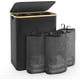 thumbnail image 1 of Cesto para ropa Bathola, 160 L, con tapa y 3 secciones, color negro, 1 of 7