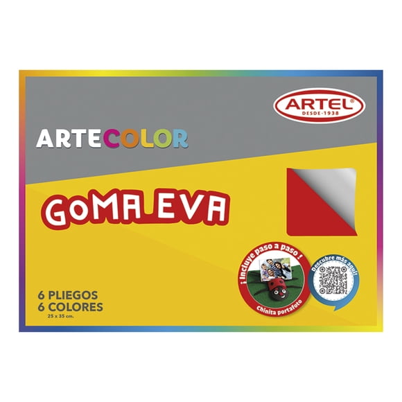 Carpeta Goma Eva 6 Pliegos 6 Colores