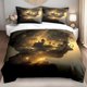 thumbnail image 1 of 3pcs Bedding set Warner Bedding (WB) Magical Castle Silhouette Duvet Cover & Cushion Cover Set -. Themed Bed Sheets for ' Room Decor, 1 of 1