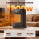 thumbnail image 2 of Escritorio pequeño Space Heater FLANUR de 1500 W con control remoto de 4 modos, negro, 2 of 6