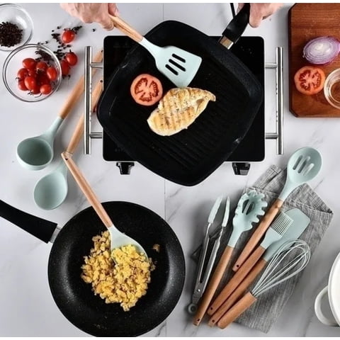 Genérico - Set Utensilios De Cocina Antiadherentes De Silicona