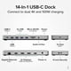 thumbnail image 2 of Estación de acoplamiento USB C para portátil 14 en 1 4K 60 Hz Mac, 2 of 7