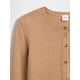 thumbnail image 4 of Cárdigan de cuello redondo para mujer GAP color camel talla M, 4 of 5