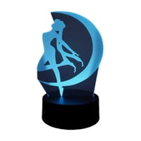 Lelumania - Lampara Ilusion 3D Sailor Moon De 7 Colores, Base Touch