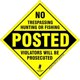 thumbnail image 1 of Boundary Marker Sign Minuteman Signs de aluminio amarillo, paquete de 10, 1 of 7