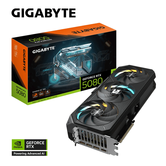Tarjeta de Video GIGABYTE NVIDIA GeForce RTX 5080 GAMING OC 16G, GDDR7, 256 bits
