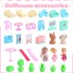 thumbnail image 5 of Casa de juegos para niñas Dollhouse Randhar Dream Playhouse con iluminación, 3 muñecas, 5 of 6