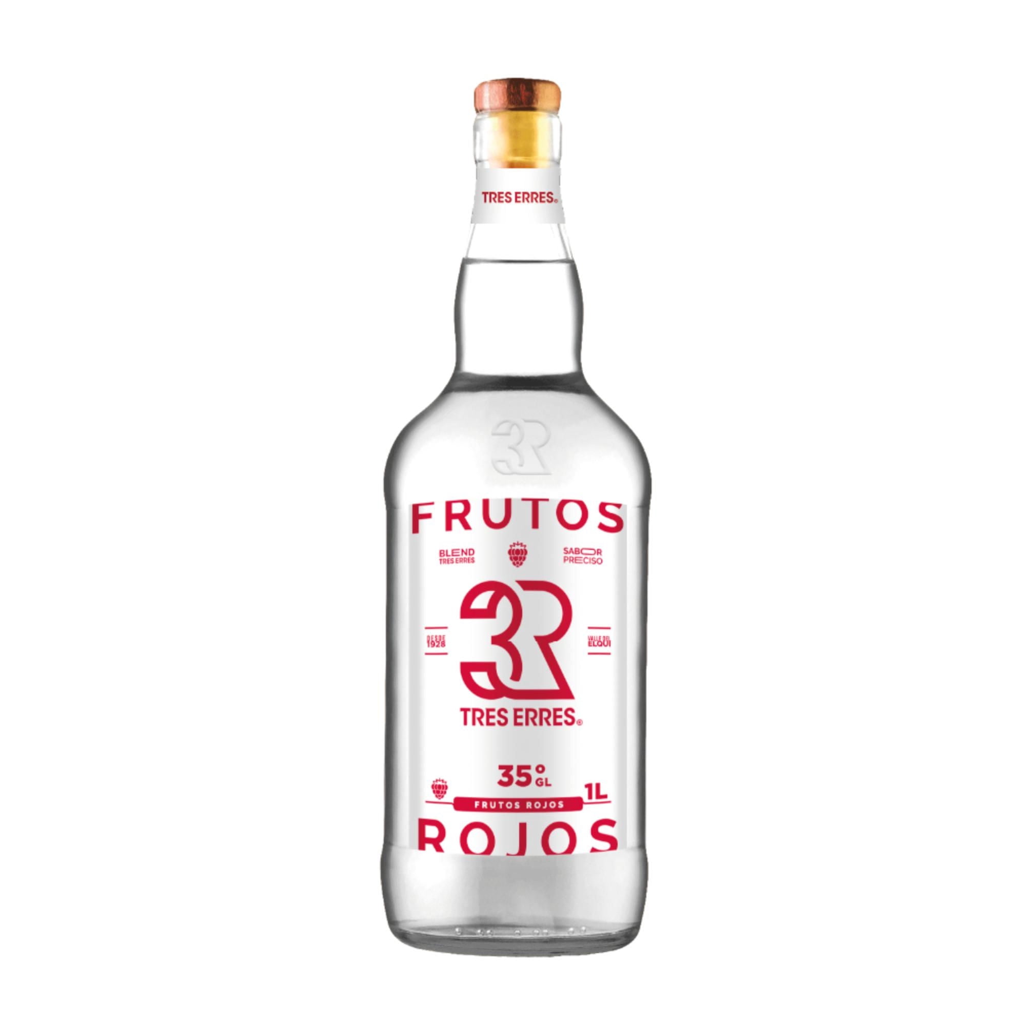 Pisco Frutos Rojos 35° Botella 1000 ml Tres Erres