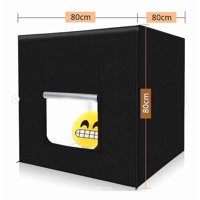 Genérico - Estudio Led Caja De Luz 80X80X80 Cm + 3 Fondos Pvc