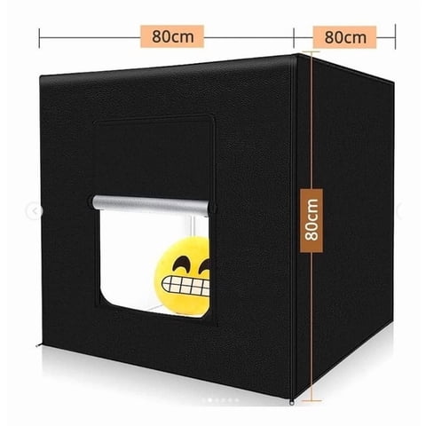 Genérico - Estudio Led Caja De Luz 80X80X80 Cm + 3 Fondos Pvc