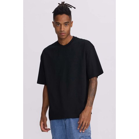 Fashionspark - Polera Hombre Loose Fit Negro
