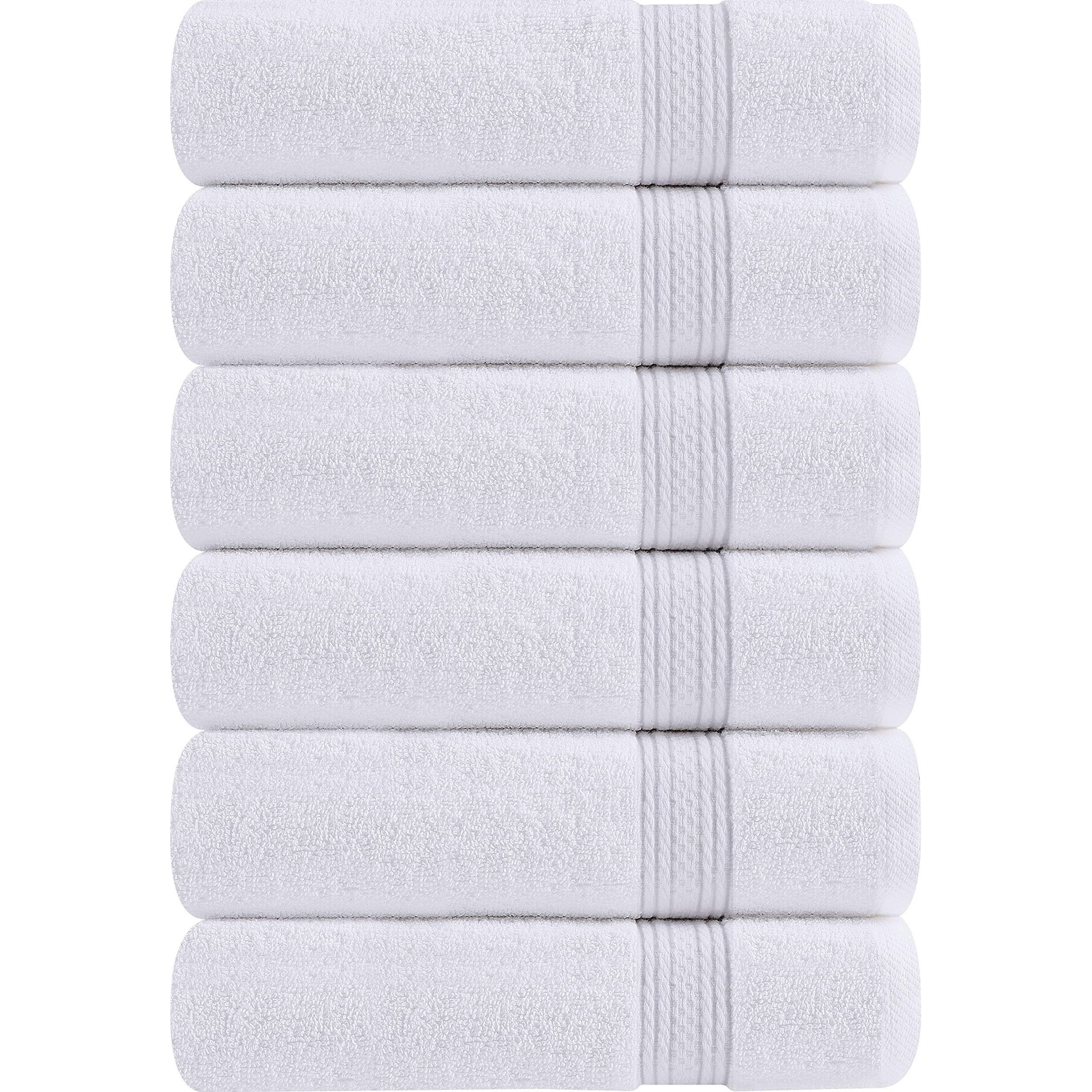 Toallas De Mano Utopia Towels Premium, 100% Algodón, 72 Unidades, Color Blanco