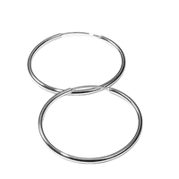 Joyas Adonis - Aros Tubo Plata 925 Diámetro 45 Mm