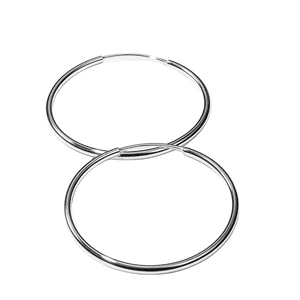 Joyas Adonis - Aros Tubo Plata 925 Diámetro 45 Mm