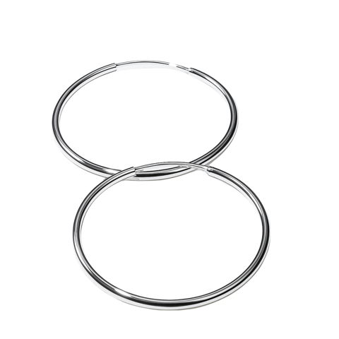 Joyas Adonis - Aros Tubo Plata 925 Diámetro 45 Mm