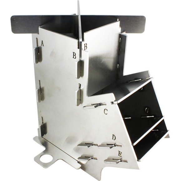 Rocket Stove Marsh Kettles Camping Survivalist de acero inoxidable