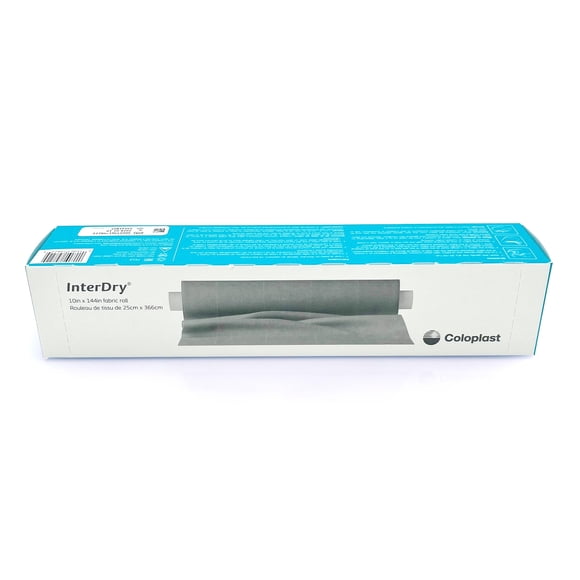 Láminas secas OVIK Health InterDry para pliegues cutáneos con plata 10 x 144 cm