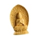 thumbnail image 1 of Estatua De Guanyin Sentada Tallada En Madera Hecha A Mano De 7 Cm De Altura Para Decoración De Estantes De Pared Estilo A, 1 of 5