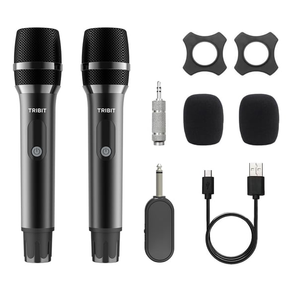 Micrófono Inalámbrico Tribit Doble de Mano 2.4GHz Batería de 40H