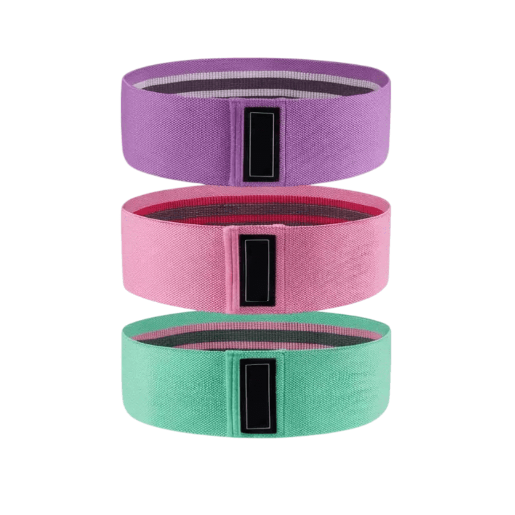 Juego De 3 Bandas Elásticas Belug Para Ejercicio Deportivo Y Yoga Lila, Rosa Y Verde