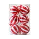thumbnail image 5 of 6 Bolas Navideñas Reutilizables De 3,15 Pulgadas Para Decoración Navideña, Para Cumpleaños, Hogar, Vacaciones, Color Rojo Y Blanco., 5 of 5