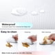 thumbnail image 4 of Paquete de 8 revestimientos para refrigerador, 17,7 x 12 pulgadas, lavables, recortables para estantes de vidrio, cajones de gabinetes de cocina, manteles individuales de plástico impermeables con 4 c, 4 of 6