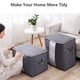 thumbnail image 4 of Bolsas de almacenamiento de ropa (paquete de 3), organizadores de gran capacidad para mantas, edredones, ropa de cama y ropa. Plegables, de tela de 3 capas, con cremallera n.° 5, asa reforzada y, 4 of 8